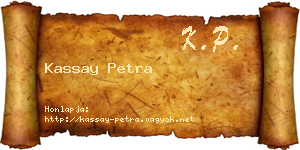 Kassay Petra névjegykártya